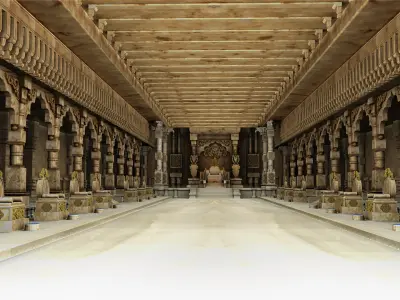 Durbar king court darbar 3D model