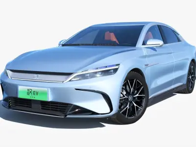 BYD Han EV 2023 Champion Edition With interior 3D model