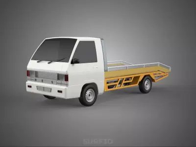 COLT L300 TOWING PICK UP TRUCK FLATBED TOWTRUCK PICKUP VEHICLE 3D model