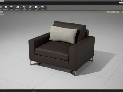 MolteniC Portfolio Chair Low-poly 3D model