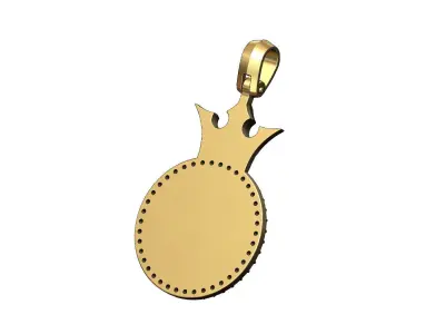 Diamond NBA 23 crown pendant bail 3D print model