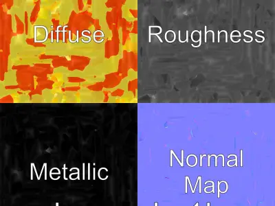 Colorful Plastic Kids Activity Table Low-poly 3D model