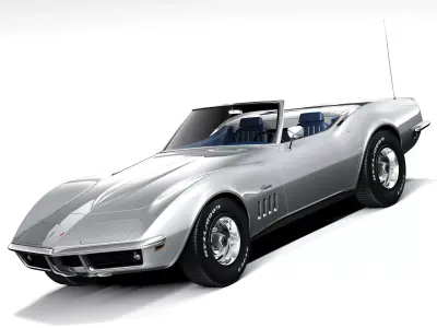 Chevrolet Corvette c3 1969 Convertible 3D model