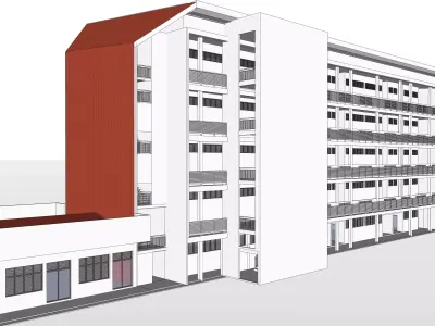 worker-hostel apartment 3D model