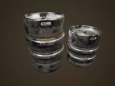 Beer Keg -PBR Game Ready 3D model Low-poly 3D model