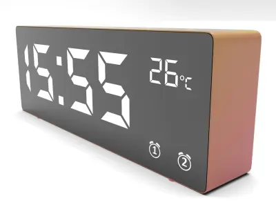 CLOCK PINKYELLOW WHITE Low-poly 3D model