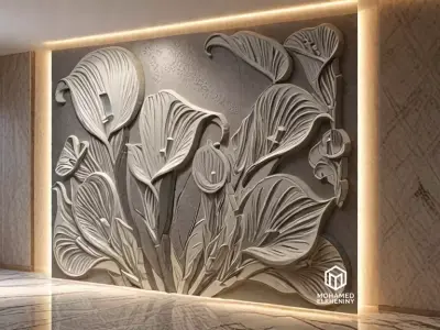 3D CNC Wall Panels Modern Wall Decor Model 02 3D model