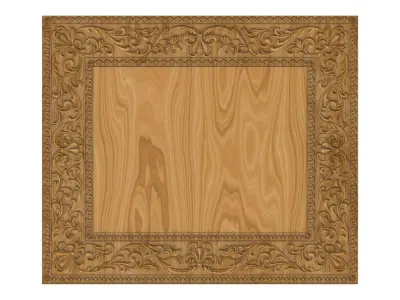 Carved picture frame STL 3D model 9