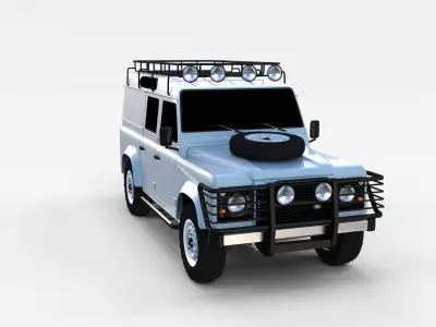Land Rover Defender 110 Utility Station Wagon rev 3D model