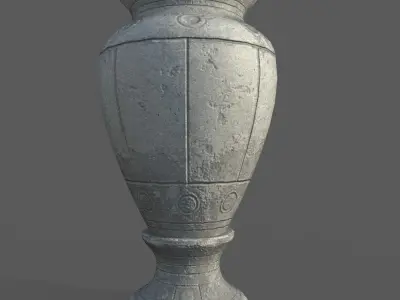 Low Poly Roman Vase decoration Low-poly 3D model