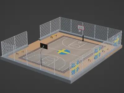 Basketball Stadium - Sweden Low-poly 3D model