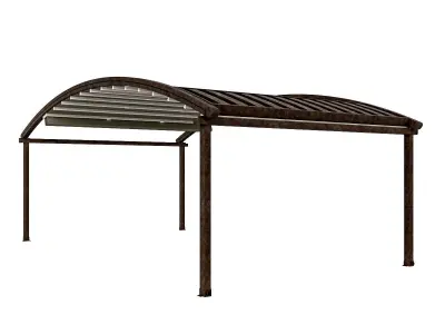 Motorized Pergola 4 rust 2 3D model