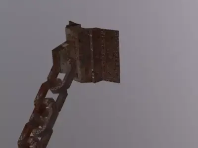 Rusty Chain  Low-poly 3D model
