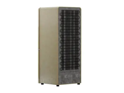 Retro Vintage Fridge Exterior Free 3D model