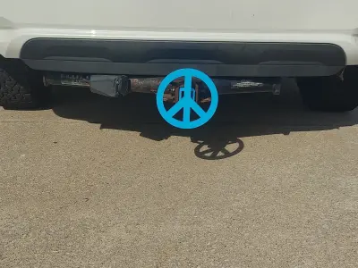 Peace Symbol Trailer Hitch Cover 2 3D print model