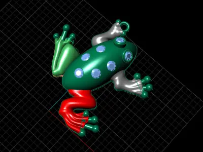 frog necklace Free 3D model
