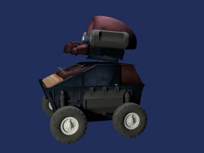 Planetary Rover Low-poly 3D model