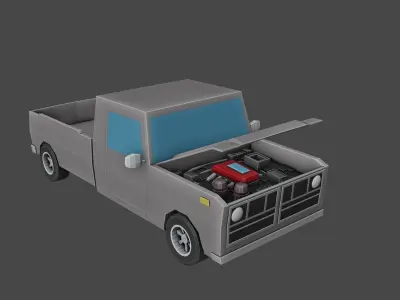 Low Poly Offroad truck Low-poly 3D model
