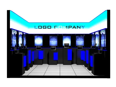  Booth Exhibition Stand a14c 3D model