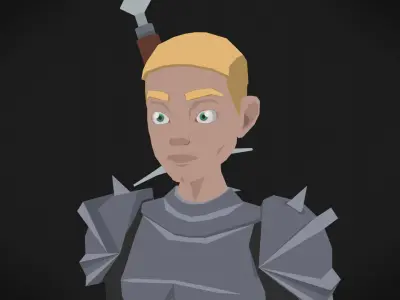 Colorly - Knight Guy - Game Ready - Rigged - Customizable Low-poly 3D model