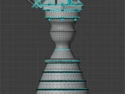 R-4D Rocket engine 3D model