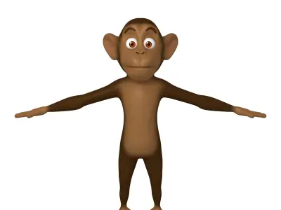 Monkey cartoon 3D model