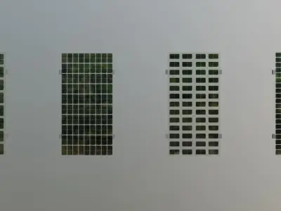 Bifacial Solar Glass Panel 1950x990x10mm 3D model