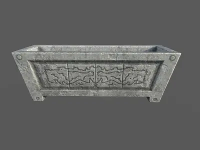 Large Roman Vase Low-poly 3D model