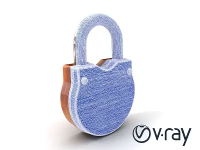 Rustic Metal Lock with Aged Texture model pack Low-poly 3D model