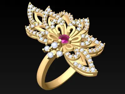 Diamond Ring - Womens Rings - N872212 3D print model