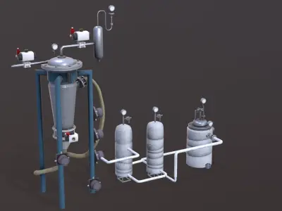 Conveying System Low-poly 3D model