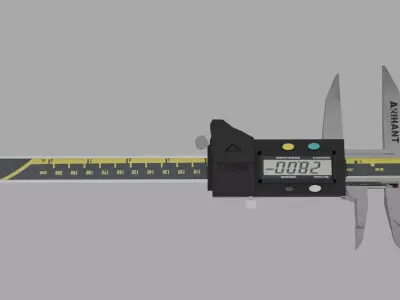 mitutoyo digital caliper model Low-poly 3D model