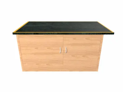 Wooden Table Low-poly 3D model get