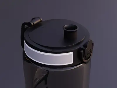 Fitnessbottle coffee maker Low-poly 3D model