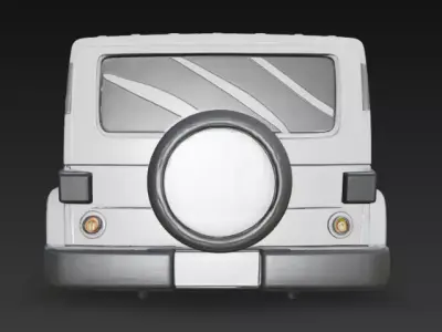 Jeep upper body 3D print model