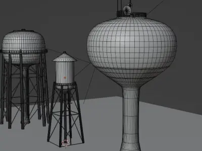 Water Tower Pack 1 3D model