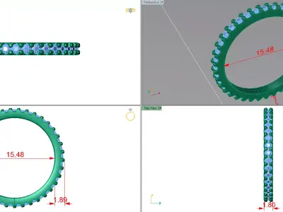 full eternity wedding band  3D print model