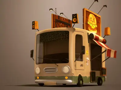 Burger truck 3D model