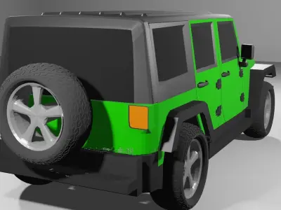 Jeep Wrangler-Green 3D model