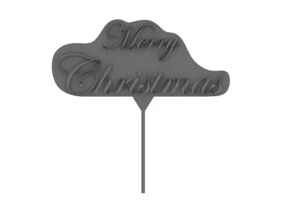 Merry Christmas 3D Printable  3D print model
