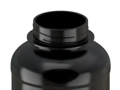 Plastic Bottle Black 01 3D model