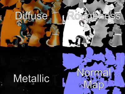 Stylish Orange Animal model pack Low-poly 3D model