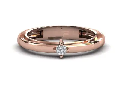 STL 3DM Print Ready Women Diamond Ring Lightweight Printable  3D print model 48