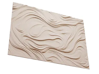 modern panel wall decor set wall relief mural CNC 133 3D model