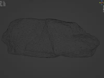 Smooth Granite - 8K Textures - 6 Mesh Resolutions Low-poly 3D model
