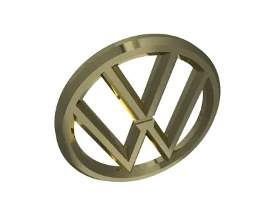 3D Volkswagen Emblem 3D model