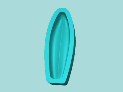Sunflower Petal 05 - Silicone Mold Maker - Template 3D print model
