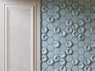 Wall Panel Low-poly 3D model