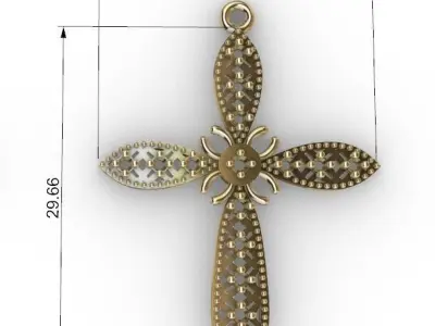 cruz  cross Gemas  3D print model