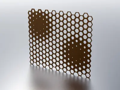 Hexagonal Parametric Facade Design Grasshopper Rhino Files 3D model